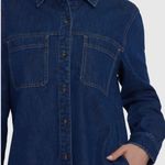 NYDJ  NWOT Dark Indigo Reese Long Sleeve Denim Shirtdress w/ Pockets! Photo 2