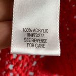 Apt. 9  Red Tan Mesh Knit Sweater Size Small Longline Lightweight Boho Y2K Top Photo 4