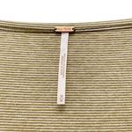 Free People  Penelope Tan Striped Knit Top Long Ruched Puff Sleeves Size Medium Photo 9