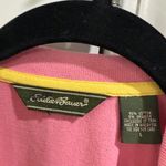 Eddie Bauer Pink Zip Polo Shirt Preppy Tennis Women's Large Photo 1