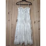 Lulus NWT  My Darling Daydreamer White Lace Bustier Midi Dress Cocktail Size S Photo 4