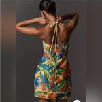 Farm Rio Bright Nature Linen Halter Minidress Size XXS Photo 1