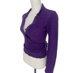 Casmari Purple Cashmere Blend Wrap Sweater Size XS Photo 3