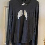 Ann Taylor  Dark Grey Sweater with Bird Design Photo 0