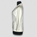 Apostrophe Embroidered Blazer Button Front Cotton Blend Cream Off White sz 2 Photo 3