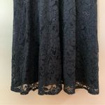 Laura Ashley Vintage Laura Ashely Black Lace Sleeveless V-neck Maxi Cocktail Dress Size 6 Photo 8