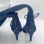 Covington Womens Gabrielle Navy Blue Faux Suede Stiletto Heel Tall Boots 6.5M Photo 5