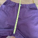 Purple High Waisted Shorts 90s Vintage Mom Style Eggplant Size 30 Photo 5