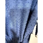 Ava James  Clay Blue Clip Dots‎ Size Medium Belted Top Photo 4