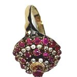 1940’s SOLID YELLOW GOLD GENUINE & SAPPHIRE THAI PRINCESS HAREM RING Photo 7