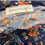 Tiffany Grey Floral Bar Blouse Petite Medium‎ Blue Size undefined Photo 2