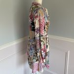 ZARA Pastel Floral Parrot Print Shirt Dress Co-Ord Linen Blazer Outfit Sz Small Photo 8