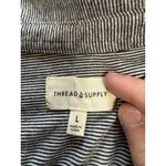 Thread and Supply Shirt Top Size Large V Neck Long Sleeve Polyester Blend Preppy Photo 2