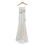 Lulus Avowed Adoration White Sheer Lace Pleated Strapless Maxi Dress size XL Photo 5