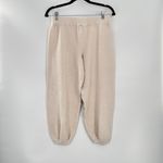 Free People FP BEACH Women's Hailee Cream Cozy Textured Knit Mid-Rise Jogger Pants Size S/P Photo 2