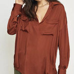 Free People Starry Dreams Pullover Rust Brown Pullover - Size - Small Photo 0