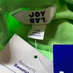 JoyLab Women's Bright Green Open Back Terry Cloth Sweatshirt - Size XS - NWT Photo 7
