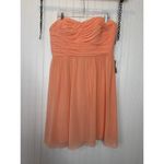 Donna Morgan NWT  Peach Short Cocktail Dress Strapless Bridesmaid Wedding Sze 18 Photo 1