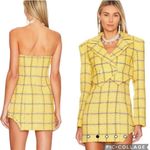 Assignment Revolve Cady Strapless Tweed Mini Dress Yellow‎ L Yellow Size L Photo 1