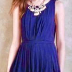 Deletta Anthropologie Corbara Royal Blue Peplum Top Photo 0