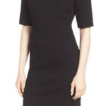 Hugo Boss BOSS  Dress Womens 8 Black Hadea Ribbed Knit Short Sleeve Sheath Zip Photo 0