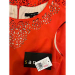 Sangria Women's  Orange Laser Cut Sheath Dress Size 6 Photo 3
