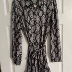 Michael Kors Snakeskin Print Tie Waist Dress Photo 0