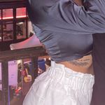 Kittenish Blue Satin Crop Top Photo 2