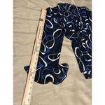 CHAPS Women’s Long Bell Sleeve Top Size M See-through Pleated Multicolor Photo 9