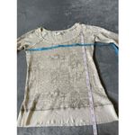 Sweet Child Womens Long Sleeve Round Neck Patterned Top With Raw Hem Skater Gray Photo 4