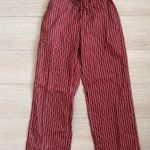 Motel NWT Lirura Casual Trouser In Maroon Stripe Photo 3