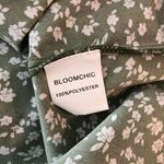 Bloomchic  Ditsy Floral Ruffle Sleeve Button Detail Blouse Green White 12 Photo 7