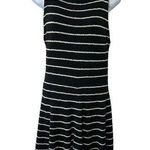 Alice + Olivia  Black & Ivory Monah Pinstripe Sweater Dress Women's Medium Photo 0
