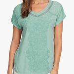 Gloria Vanderbilt  V-Neck Embroidered Cotton Top Women's Size Small Photo 2