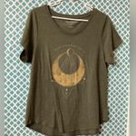 Lucky Brand  Olive green Graphic Tee women’s size large Photo 1