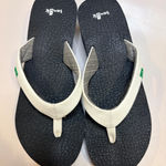Sanuk  Gray and White Sandals Photo 0