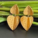 Kate Spade New York Worn Gold Metal Petal Drop Earrings 21g. Photo 0