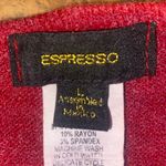 Espresso Red Scoop Neck Sweater with 3/4 Ruched Sleeves Photo 3