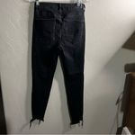 American Eagle  Black The Dream Curvy Super Hi Rise Distressed Denim Jeans Photo 6