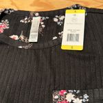 Flora Nikrooz 2pc pj’s black and floral knit Photo 3