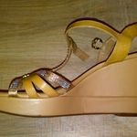 Alex Marie  tan sequined sparkly wedges Photo 3