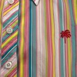 Lilly Pulitzer  Multicolor Striped Button Up Shirt Embroidered Logo Size 8 Photo 5