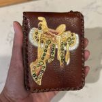 Vintage Zippered Wallet with Studded Saddle Design unisex western NFR horse Brown Photo 0