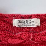 Y2K Jolie & Joy Knit Crochet Crop Womens Tank Top Sz 2X Coral Coquette Festival Orange Photo 10