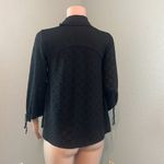 cupio  Short Sleeve Sweater Black See Through Open & Loose Knit SMALL NWT #104 Photo 5