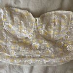 ZARA Large Daisy Sheer Lace Crop Top Photo 0