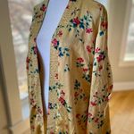 Vintage Yerrow Lant Gold Yellow Floral Kimono Robe Size Medium Photo 11