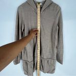Pure Jill Neutral Tan Cotton Terry Longline Peplum Ruffle Hem Zip Hoodie‎ Jacket Size undefined Photo 13