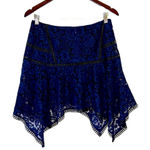 Veronica Beard NWT  Aura Asymmetrical skirt in black/blue 10 Photo 0