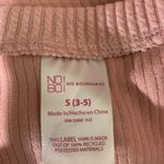 No Boundaries  Women’s Pink Ribbed Long Sleeve Fitted Top Size S (3-5) Photo 4